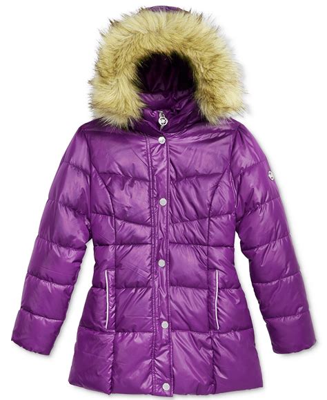 purple fur coat michael kors|Michael Kors puffer coat 2x.